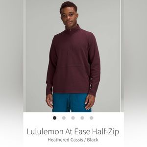 Lululemon at ease half zip - Heathered Cassis / Black